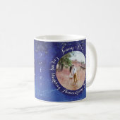 2 Fotos 9th Wedding Anniversary Lapis Frame Kaffeetasse (VorderseiteRechts)