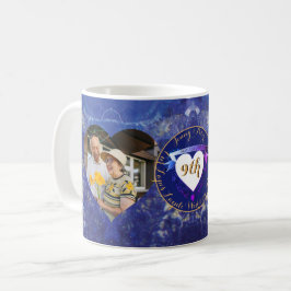 2 Fotos 9th Wedding Anniversary Lapis Hearts Kaffeetasse
