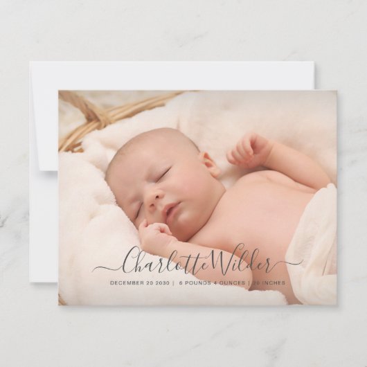 2-Fotos-Ankündigung für Baby Birth (Vorderseite)