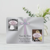 2 Fotos, Christlicher Text, Datumskarten speichern Save The Date (Stehend Vorderseite)