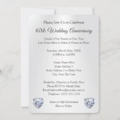 2 Fotos, Custom, Diamond Anniversary Einladungen (Rückseite)