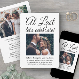 2 Fotos Endlich Hochzeitsempfangsfeier Einladung