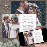 2 Fotos glücklich immer nach dem Party Hochzeit Em Einladung<br><div class="desc">Freuen Sie sich auf eine schlichte Hochzeitsfeier mit Empfang und einem modernen 2-Foto-Ambiente. Alle Formulierungen sind einfach zu personalisieren für ein 1. Jubiläum, Verleihfeier, Folgeheiratung, Post-Eliopement oder Abendessen Party. Passen Sie es an, um alle Details Ihrer Wahl, wie z. B. Ehedatum, Kleidercode, uAwg, Website usw., einzubinden (IMAGE PLACEMENT TIP: Eine...</div>