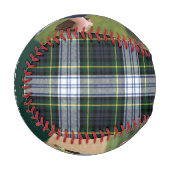 2 Fotos Grüner weißer Karo Tartan Keepake Baseball (Vorderseite Links)