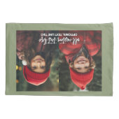 2 Fotos hinzufügen - Einfache Collage Kissenbezug (Rückseite)