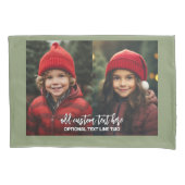 2 Fotos hinzufügen - Einfache Collage Kissenbezug (Vorderseite)