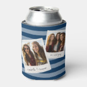 2 Fotos - Hipster Square Instagram FotoCollage Dosenkühler (Kanne Vorderseite)