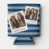 2 Fotos - Hipster Square Instagram FotoCollage Dosenkühler (Vorderseite)