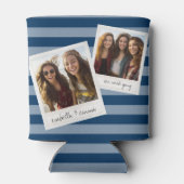 2 Fotos - Hipster Square Instagram FotoCollage Dosenkühler (Rückseite)