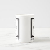 2 Fotos hochladen und Text hinzufügen - Bild anpas Porzellantasse (Vorderseite)