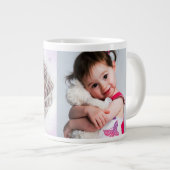 2 Fotos: Kind, Freund, Ehegatte, Mama oder Haustie Jumbo-Tasse (Vorderseite Rechts)