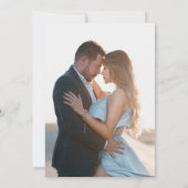 2 Fotos Klassische Elegante handgeschriebene Hochz Save The Date (Rückseite)