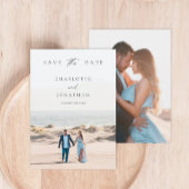 2 Fotos Klassische Elegante handgeschriebene Hochz Save The Date