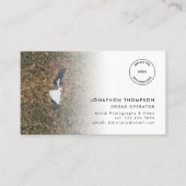 2 Fotos Logo QR Code Drohnenoperator Visitenkarte (Vorderseite)