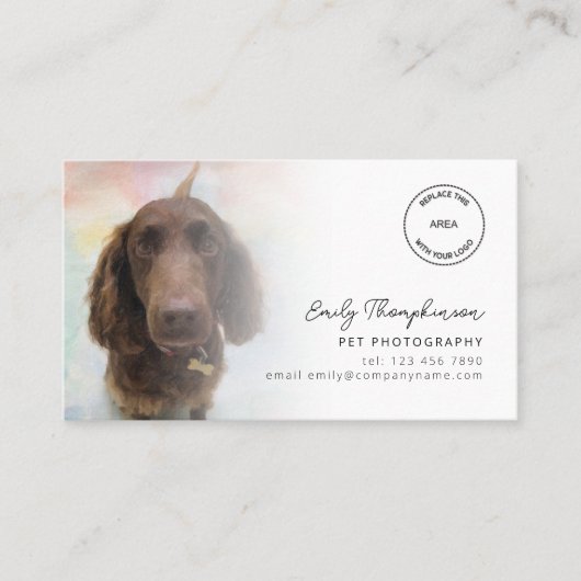 2 Fotos Logo QR Code Fotograf Visitenkarte (Vorderseite)