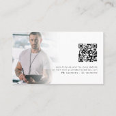 2 Fotos Logo QR Code Personal Trainer Visitenkarte (Rückseite)