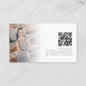2 Fotos Logo QR Code Yoga Instructor Visitenkarte (Rückseite)