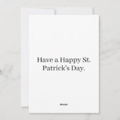 2-Fotos Maßgeschneiderte moderne Vorlage St. Paddy (Rückseite)