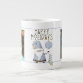 2 Fotos mit Niedlichem Santa Gnome Jumbo-Tasse (Vorderseite)