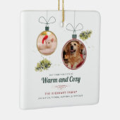 2 Fotos Moderne Haustiere Weihnachtsfeiertag Custo Keramikornament (Rechts)