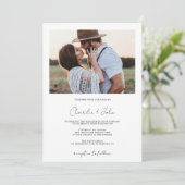 2 Fotos Moderne Skripthochzeit Einladung (Stehend Vorderseite)