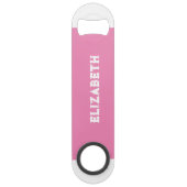 2 Fotos Name Initialen weiß pink Speed Flaschenöffner (Vorderseite)