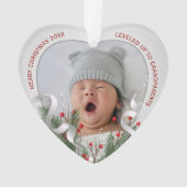 2 Fotos Neue Großeltern Silver Frame Ornament (Vorderseite)