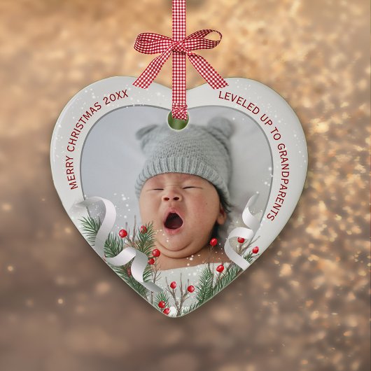 2 Fotos Neue Großeltern Silver Frame Ornament