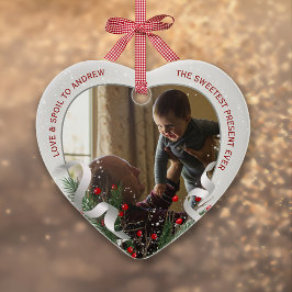 2 Fotos Neue Großmutter Neues Baby Foto Silber Rah Ornament