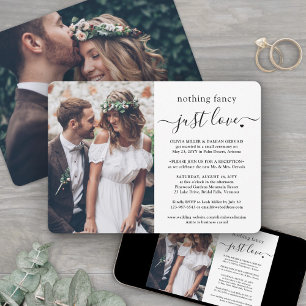 2 Fotos Nichts Besonderes, einfach Liebe Hochzeits Einladung