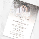 2 Fotos Overlay QR Code Formal Hochzeit Einladung