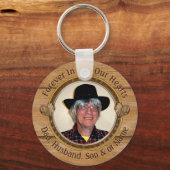 2 Fotos Personalisiert, Memorial Schlüsselanhänger (Vorderseite)