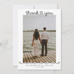 2 Fotos Personalisierte Hochzeit mit Botschaft Dankeskarte