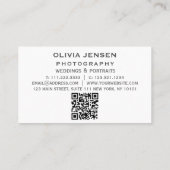 2 Fotos QR Code Neugeborene Babyfotograf Visitenkarte (Rückseite)