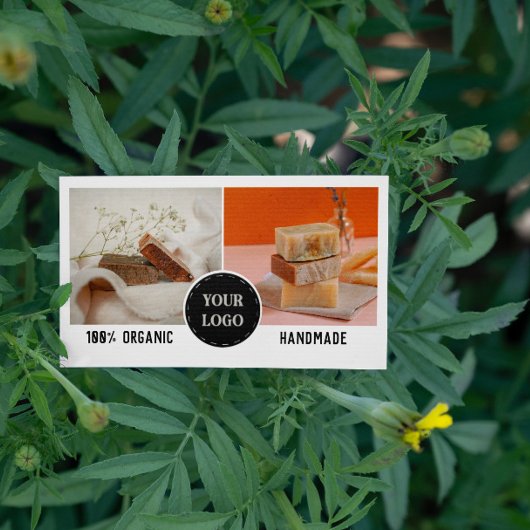 2 Fotos Runde Logos Kleines Kunsthandwerk Visitenkarte