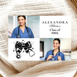 2 Fotos Schulabschluss in der Black Bow Nursing Sc Ankündigung