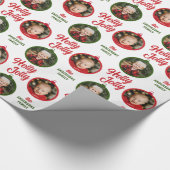 2 Fotos Scrip Holly Jolly Weihnachtsschmuck Geschenkpapier (Ecke)