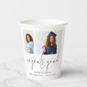 2 Fotos Script Glückwunsch Grand Danke Pappbecher (Vorderseite)