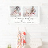 2 Fotos Script Willkommensnamen Frohe Weihnachten Banner (Insitu)