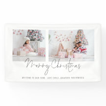 2 Fotos Script Willkommensnamen Frohe Weihnachten