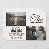 2 Fotos Sehr Verheiratet Feiertagskarte (Vorderseite)