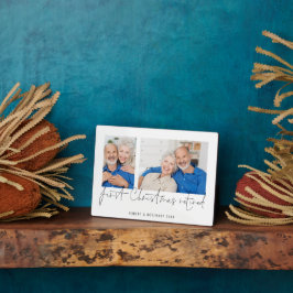 2 Fotos Skriptname Erstes Weihnachtsmüde Fotoplatte