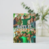 2-Fotos St Paddy's Day Kleeblatt Irish Celtic Postkarte (Stehend Vorderseite)