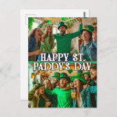 2-Fotos St Paddy's Day Kleeblatt Irish Celtic Postkarte (Vorne/Hinten)