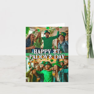 2-Fotos St Patrick's Day Kleeblatt Irish Celtic Feiertagskarte