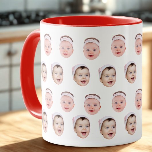 2 Fotos Tasse, Personalisiertes Niedliches BabyGes Tasse