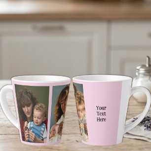 2 Fotos Text hinzufügen weiß pink Milchtasse