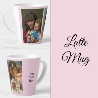 2 Fotos Text hinzufügen weiß pink Milchtasse