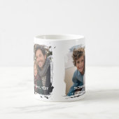 2 Fotos und Text - Horizontale Pinselstrich Kaffeetasse (Mittel)