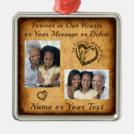 2 Fotos von Christmas Ornament for Loss of Loved O Aus Metall